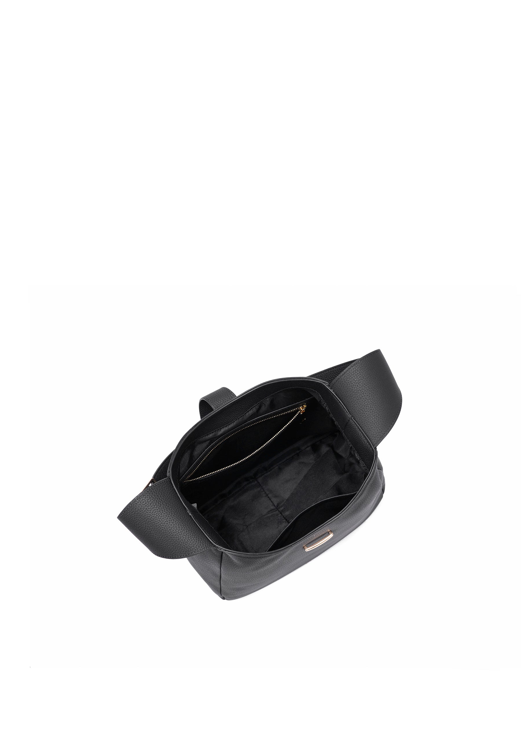 Ellie Genuine Leather Handbag (Black)